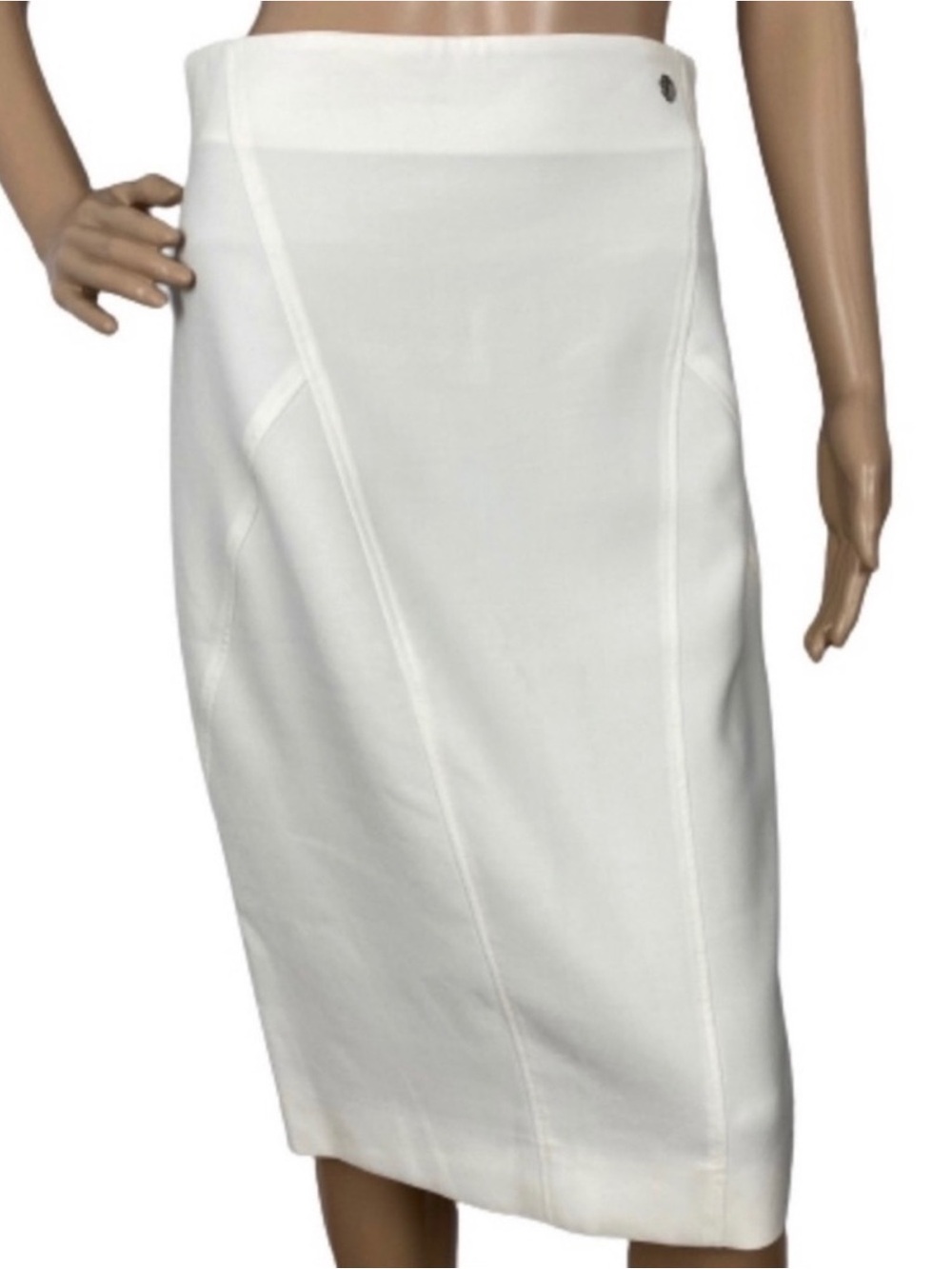 VERSACE COLLECTION WHITE PENCIL SKIRT